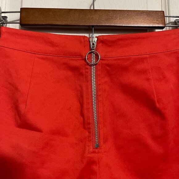 By The Way Revolve Women's NWOT Orange Exposed O-Ring Zipper Front Shorts Small - Picture 3 of 7